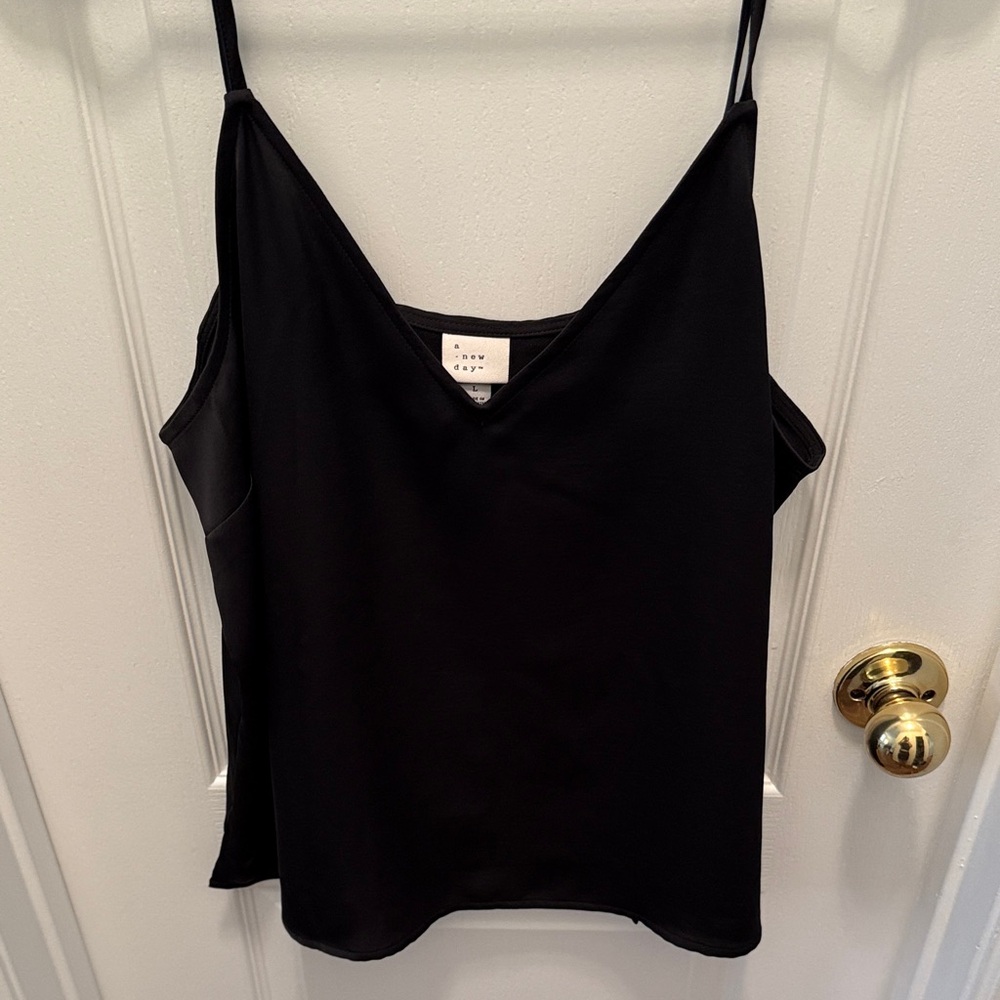 a new day Black Satin Top - Large
